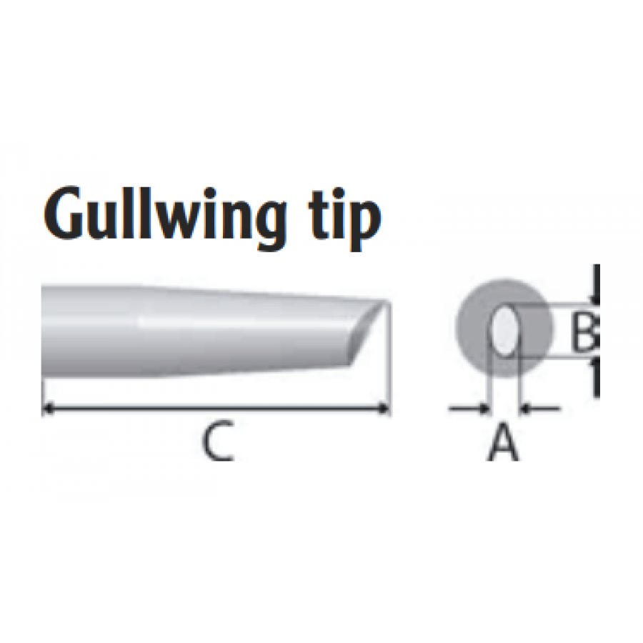 ETGW - Gullwing Tip - A 4.3mm / B 3.0mm / C 35mm ETGW - Gullwing Tip - A 4.3mm / B 3.0mm / C 35mm